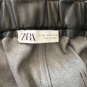 Zara faux leather joggers